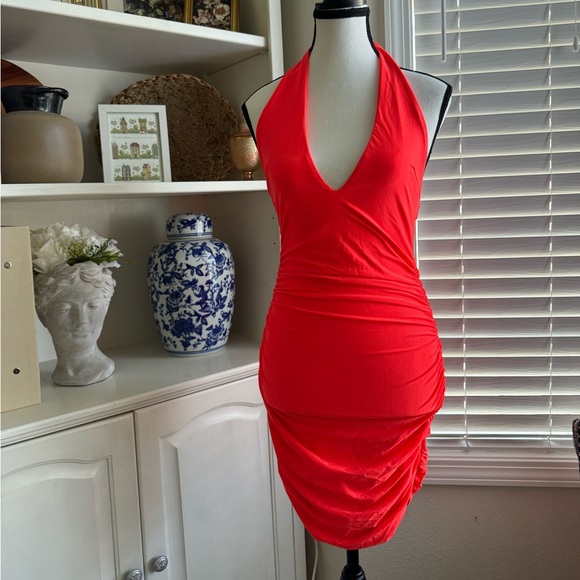 Tigermist Halter Mini Dress - Picture 2 of 6